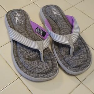 Memory foam thong flip flops